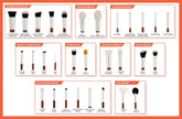 Recode 30 Makeup Brushes for Beginners - Recode Brush Set 30 Trainee Love